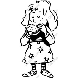 Joyful Pizza-Eating Girl