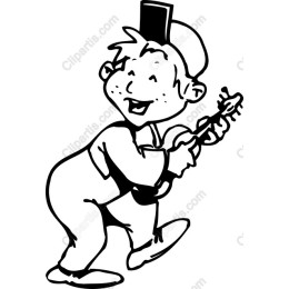 Joyful Boy Playing Ukulele