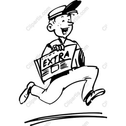 Vintage Newspaper Boy