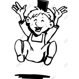 Playful Jumping Child