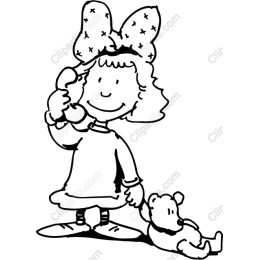Charming Girl with Teddy Bear