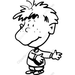 Cheerful Cartoon Boy