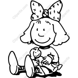 Charming Girl with Doll