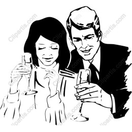 Elegant Couple Toasting