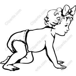 Charming Crawling Baby