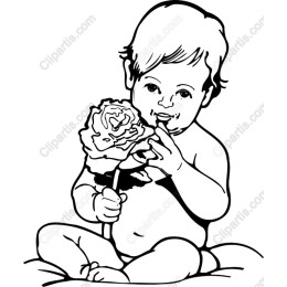 Baby with Rose