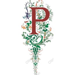 Floral Initial P