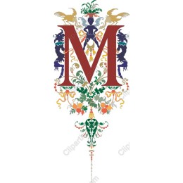 Ornate Letter M Decorative