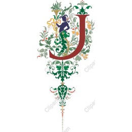 Elegant J Initial