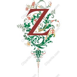 Elegant Floral Letter Z