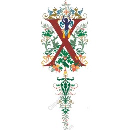 Floral Elegance - Letter X