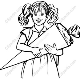 Cheerful Girl with Schult?te