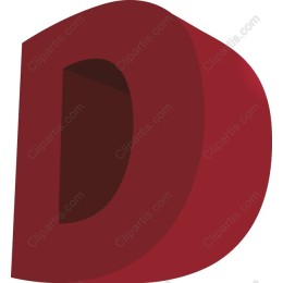 3D Bold Letter D