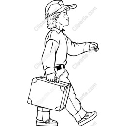 Adventure Awaits: Young Boy with Suitcase