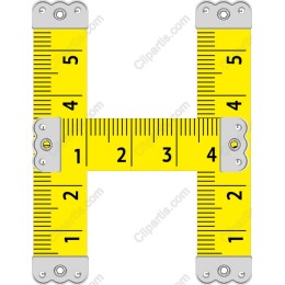 Measuring Tape Letter H