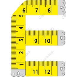 Measuring Tape Letter E
