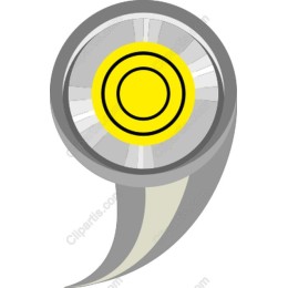 Yellow and Silver Circular