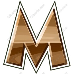 Wooden Letter M