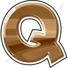 Wooden Letter Q