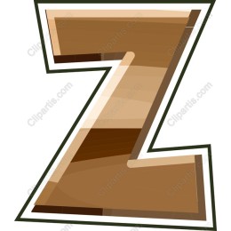 Rustic Wooden Letter Z