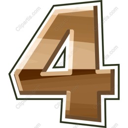 Wooden Number 4