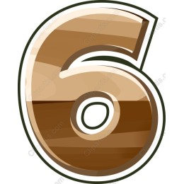 Wooden Number 6