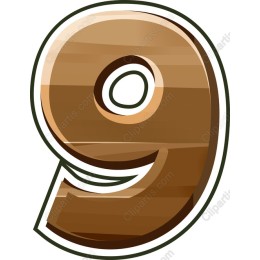 Wooden Number 9