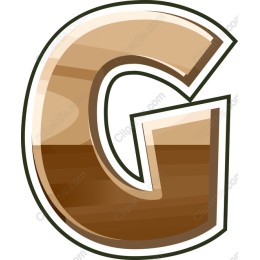 Stylized Wooden Letter G