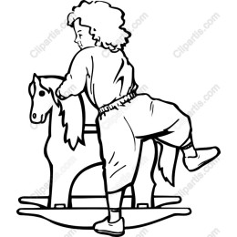 Playful Child on Rocking Horse