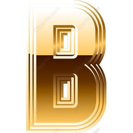 Luxurious Gold Letter B