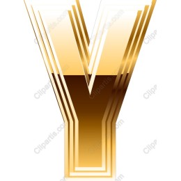 Gold Layered Letter Y