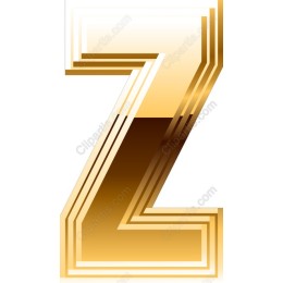 Luxurious Gold Letter Z