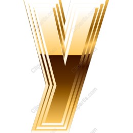 Stylized Gold Letter Y