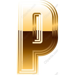 Golden Letter P