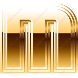 Elegant Gold Gradient 'M'
