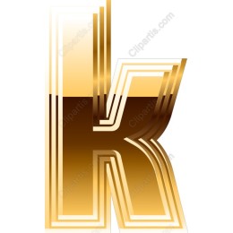 Golden Letter K