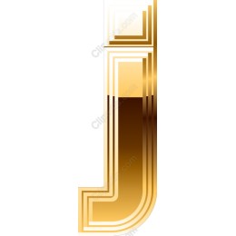 Gold Gradient Letter J
