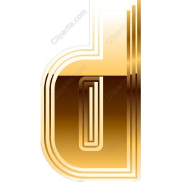 Gilded Letter D