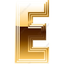 Gold Gradient 'E'