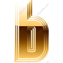 Gold Gradient Letter B