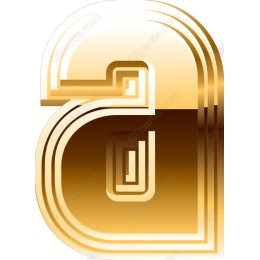 Golden Layered Letter A