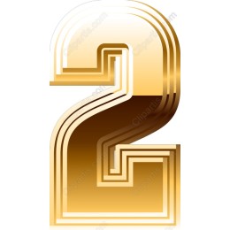 Elegant Gold Number 2