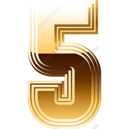 Elegant Gold Number 5