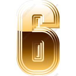 Elegant Gold Number 6