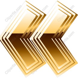 Elegant Gold Layered Arrow