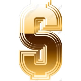 Shimmering Gold Letter