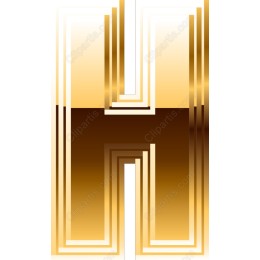 Gold Gradient Letter H