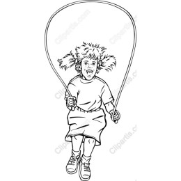 Joyful Skipping Rope Girl