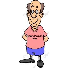 Whimsical Genius Cartoon Character