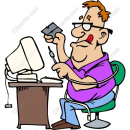 Cheerful Computer User